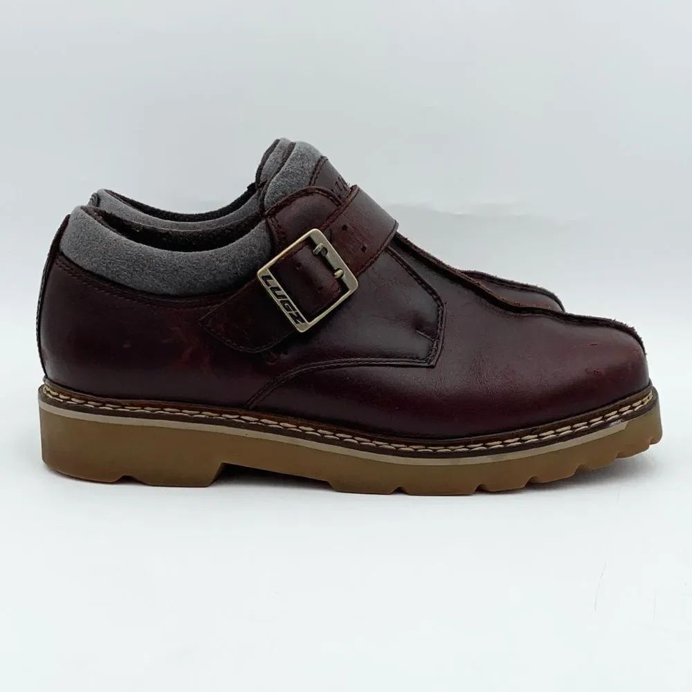 Lugz Men’s Brown Leather Buckle Shoes Made in USA Size EU 43 Y2K workwear